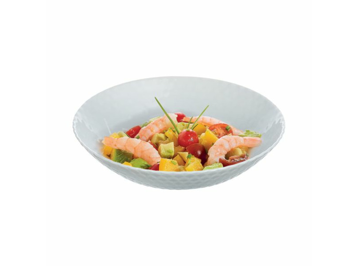 6 assiettes creuses 20cm granit Pampille