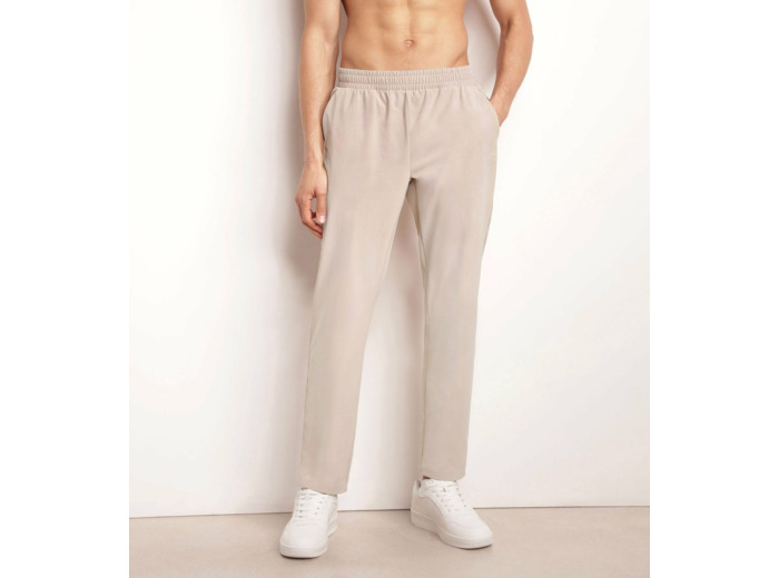 Pantalon de sport chino pour homme en jersey stretch Beige Dim Move