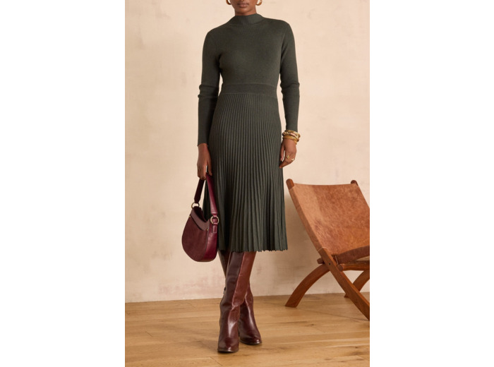 Robe MARTIKA en maille plissée