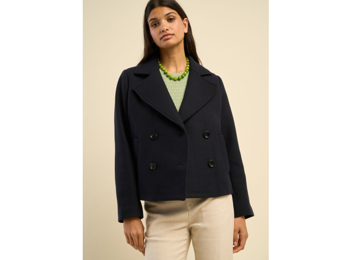 Caban court en drap de laine