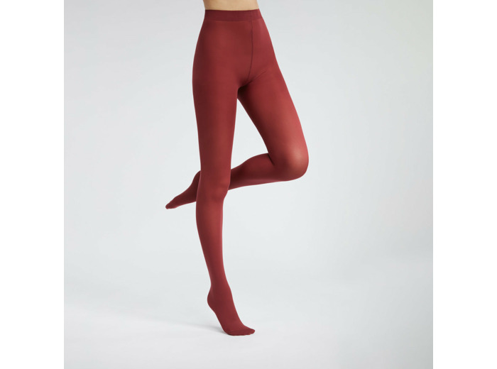 Collant opaque femme voile effet velouté Grenat Dim Style
