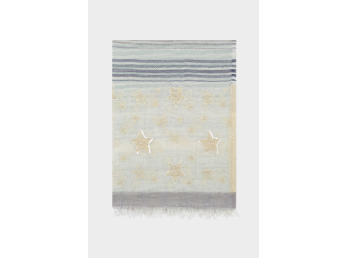 Foulard à étoiles en coton et lurex - ODRIA