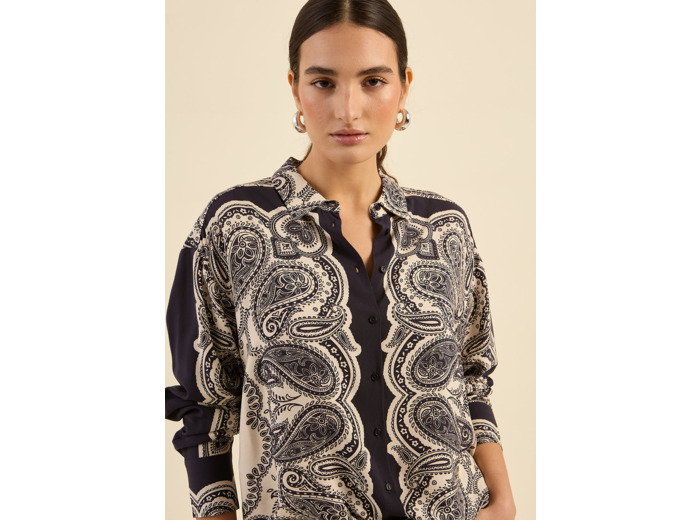 Chemise oversize à imprimé cachemire