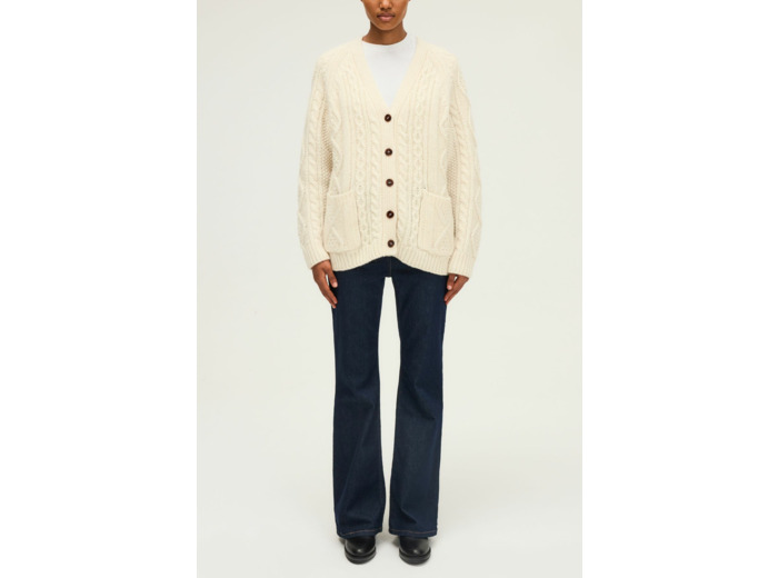 Gilet à torsades en laine - ELOISA
