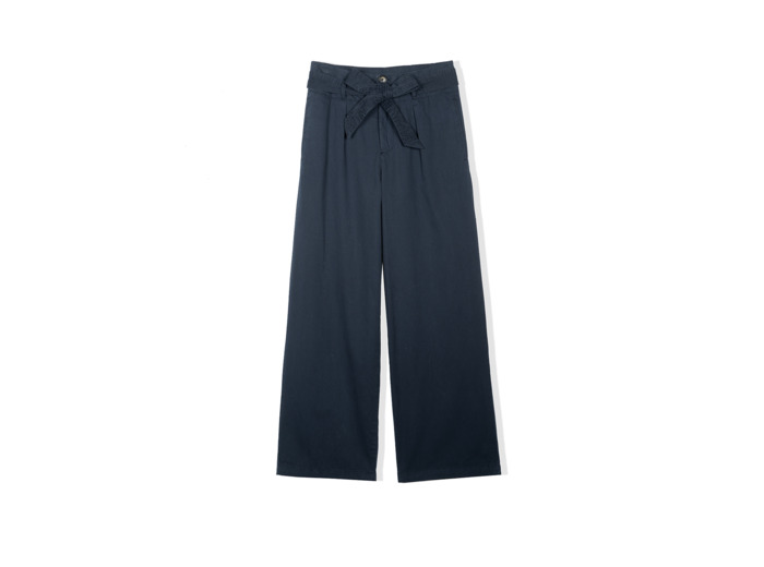 Pantalon taille haute ceinturé