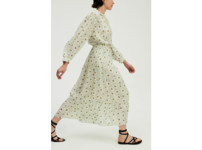 Robe longue imprimé pivoines - PERPETUA