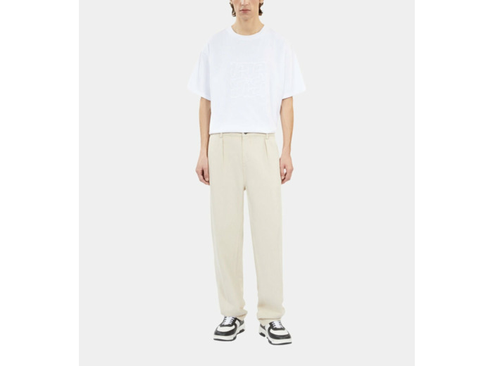 T-shirt blanc avec broderie logo white