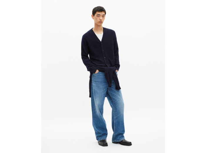 Cardigan en cachemire marine bleu