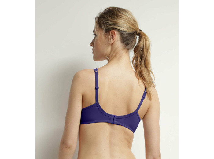 Soutien-gorge emboitant en microfibre et tulle Violet Dim Generous