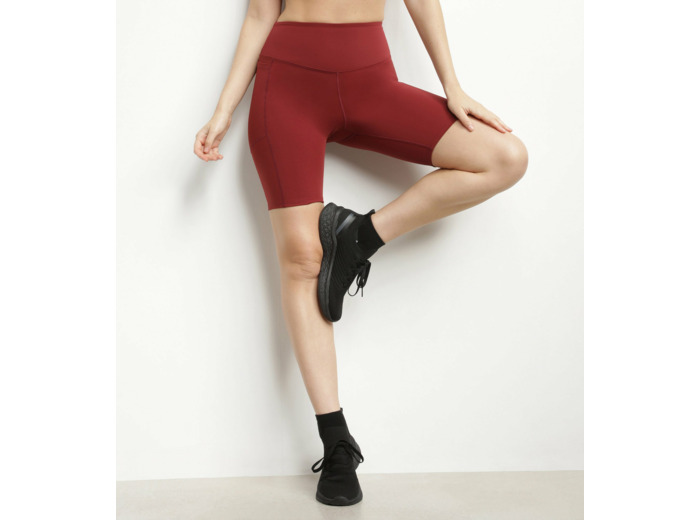 Cycliste de sport femme en microfibre sculptante Bordeaux Dim Move