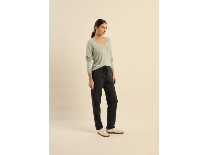 Pantalon de jogging droit avec bande lurex