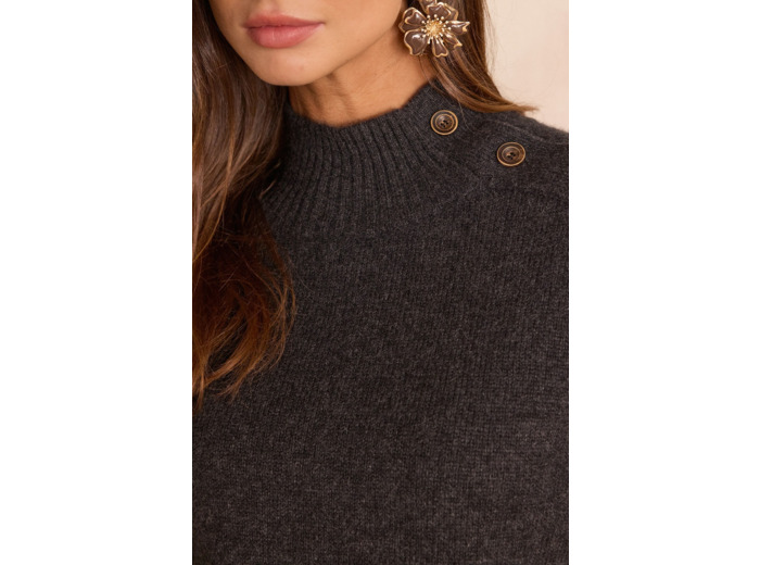 Pull col montant BRADLEY en 100% cachemire - 4 fils