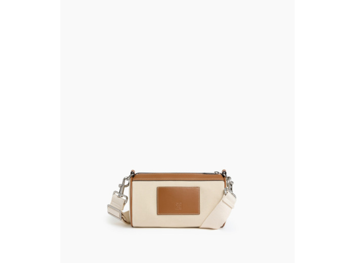 Mini sac bandoulière Maurice en toile coton et cuir lisse semi-végétal