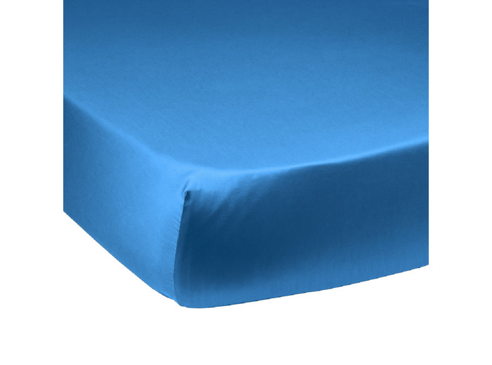Drap housse Harmonie Satin de coton coloris Nautique