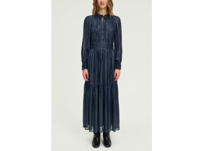 Robe longue à rayures en lurex - LOLLIA