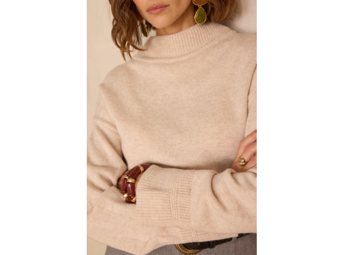 Pull col montant BEN en laine