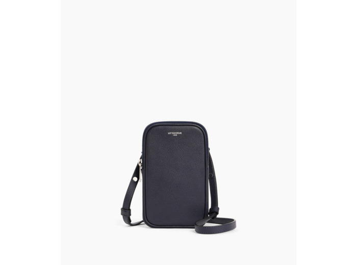 Etui téléphone en cuir grainé