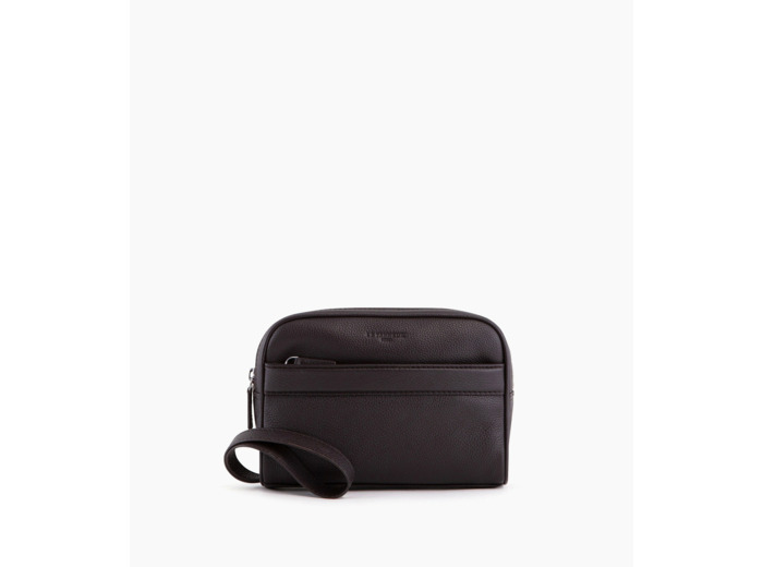 Pochette avec dragonne Charles en cuir grainé