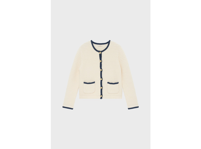 Gilet en maille à boutons dorés - JOVIE