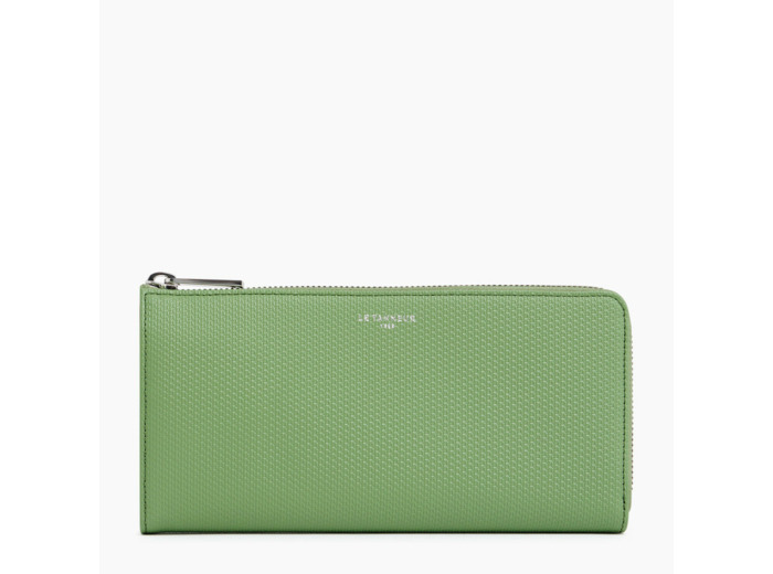 Compagnon zippé Emilie en cuir signature T