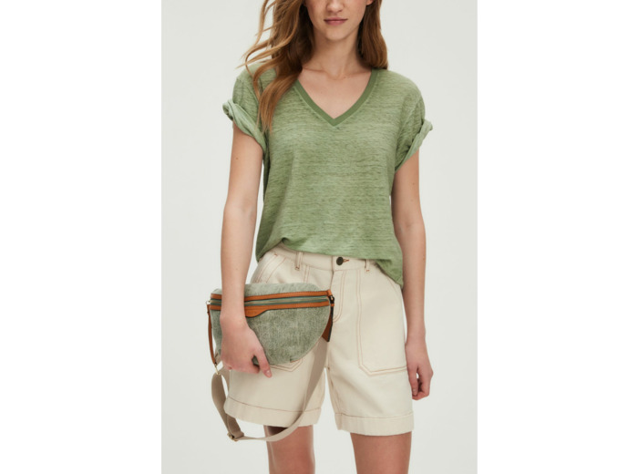 T-shirt V en lin cool and dye - GERMAINE