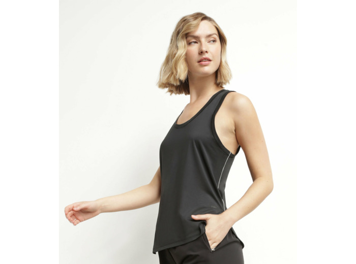Débardeur de sport femme en viscose noire Dim Move