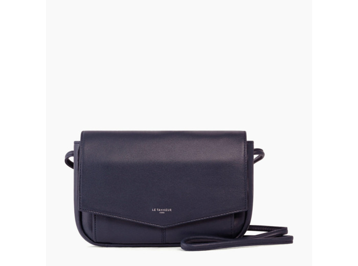 Pochette avec bandoulière amovible Charlotte en cuir lisse