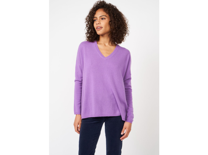 Pull en 100% cachemire à Col V