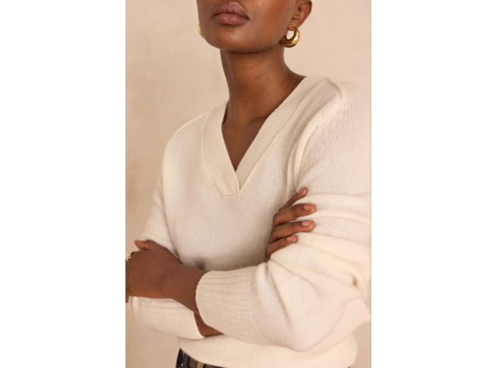Pull col V en 100% cachemire 4 fils BRYTON