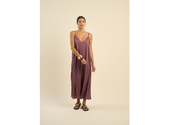Robe longue à bretelles