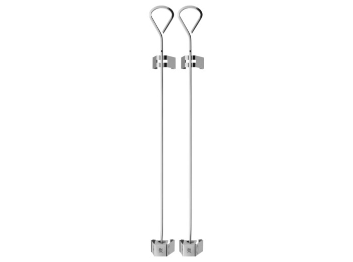 Grandes brochettes pour barbecue lot de 2 pièces avec pinces