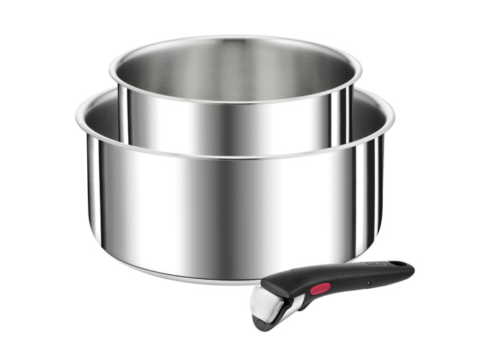 Ingenio Préférence, Inox, Casseroles 16/20 cm + poignée, Induction