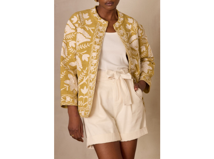 Veste NATHALIE en coton brodé