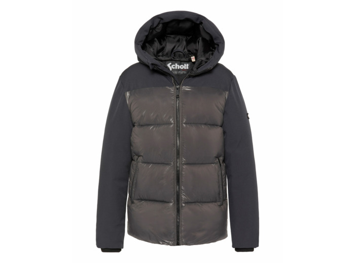 Blouson enfant bi-matière à capuche MONTEREYB SCHOTT
