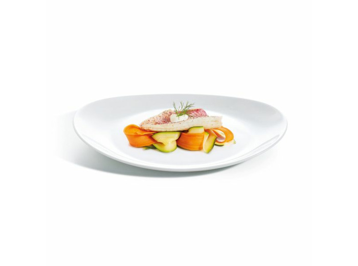 6 assiettes à steak 30cm blanc Friends'time