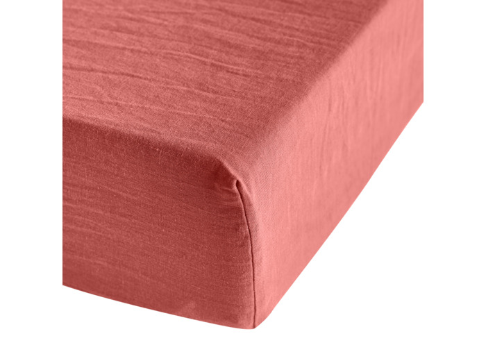 Drap housse Brunelle - Terracotta