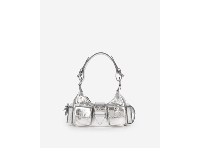 Sac amelia small en cuir silver