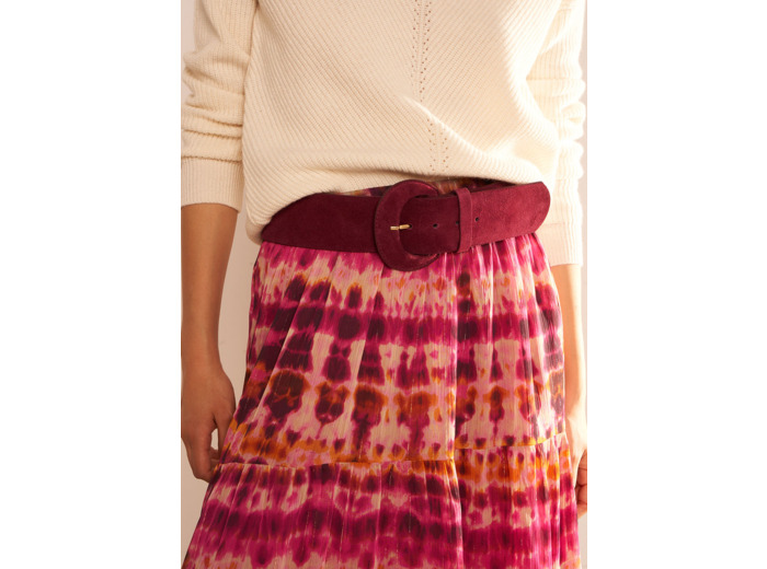 Ceinture large en croûte de cuir