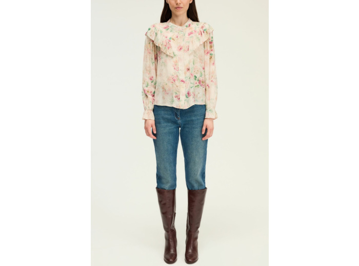 Chemise à volants et fleurs - ARIE