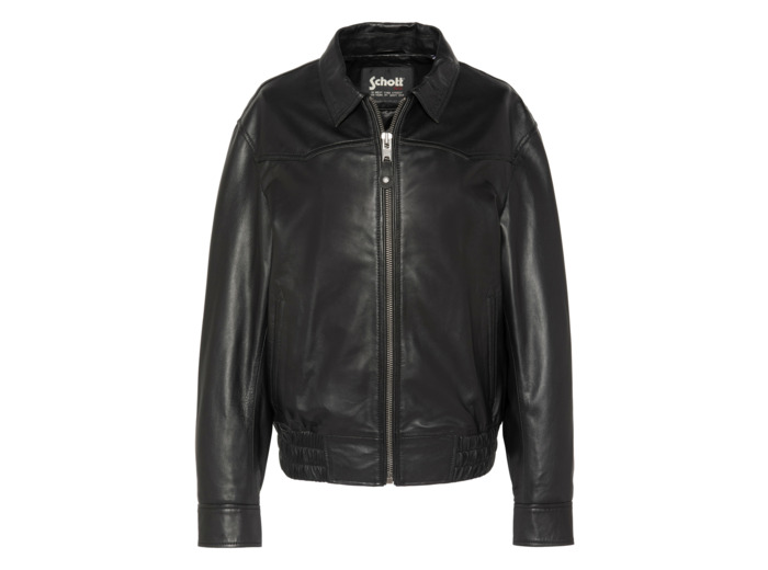 Blouson smocké, cuir d’agneau