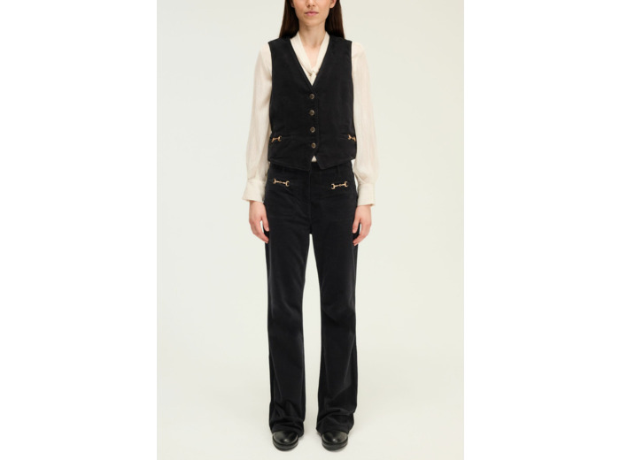 Gilet de tailleur en velours ras - NOLA