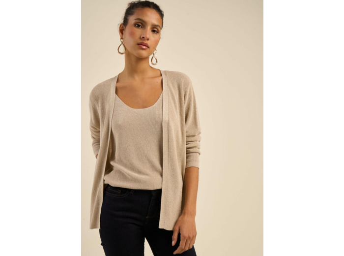 Gilet scintillant à coupe droite