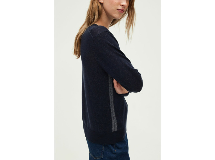 Pull V uni à lurex - JEMMA
