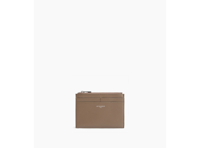 Porte cartes moyen modèle zippé Emile en cuir grainé