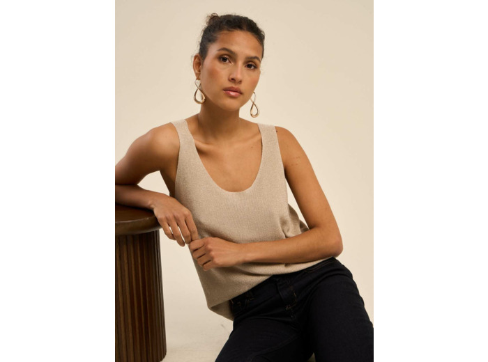 Débardeur en maille scintillante