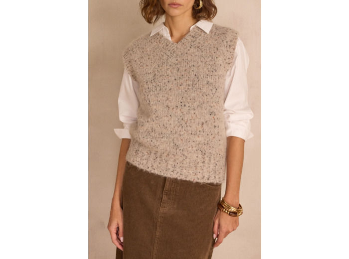 Pull sans manches BERNICE en alpaga