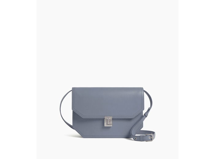 Sac bandoulière moyen modèle Rose en cuir lisse