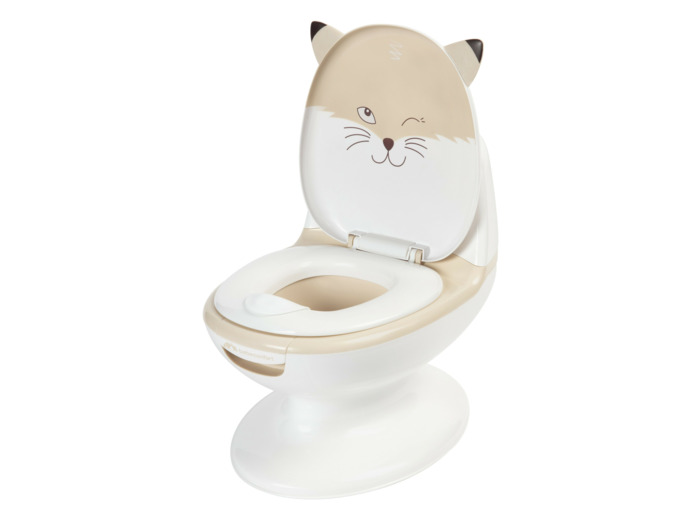 Mini toilette Renard, Pot avec bruit de chasse d'eau Blanc Et Marron