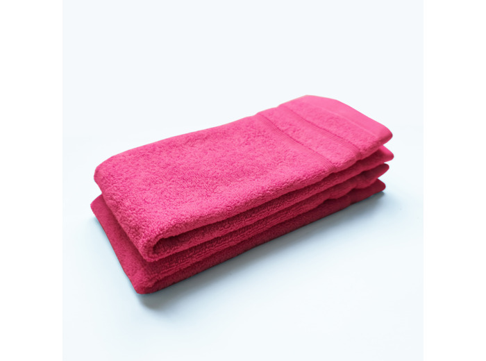 Lot de 2 Serviettes invité DODO MINERAL - Coloris FUSHIA