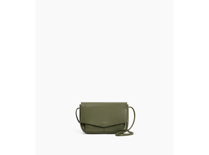 Sac pochette avec bandoulière amovible Charlotte en cuir lisse